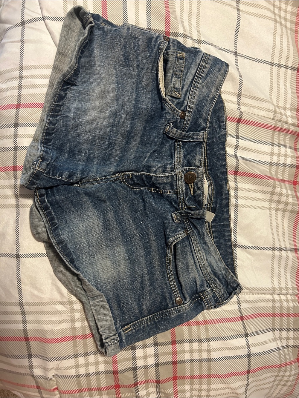 Mango Distressed Blue Denim Shorts for Women